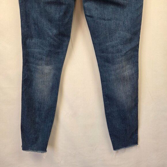 Kut From The Kloth High-Rise Skinny Jeans Frayed Hem Medium Wash Size 6 - Picture 6 of 12